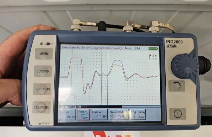 Ensaios elétricos em cabos subterrâneos da Pix Engenharia